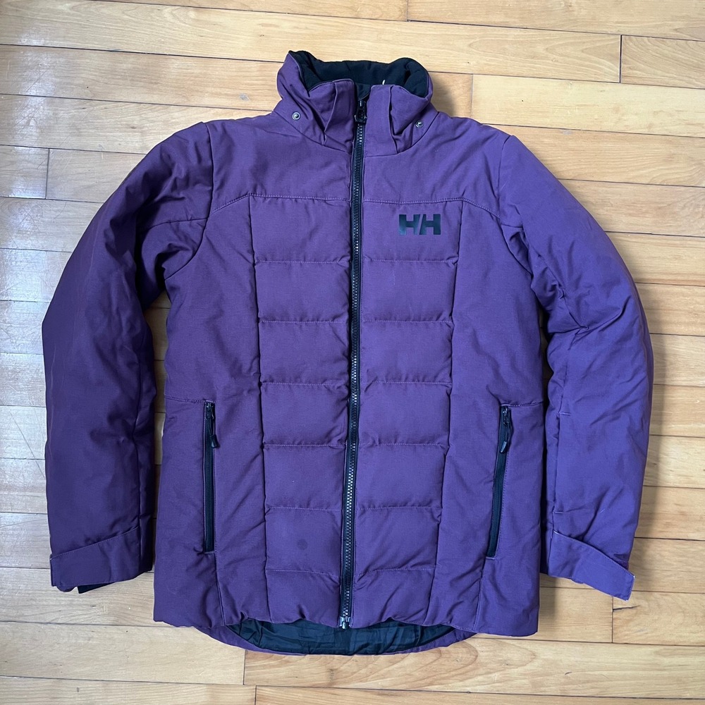 Helly Hansen Kids Purple Puffer Jacket Quilted Insulated Size 152 12 Full Zip HH
